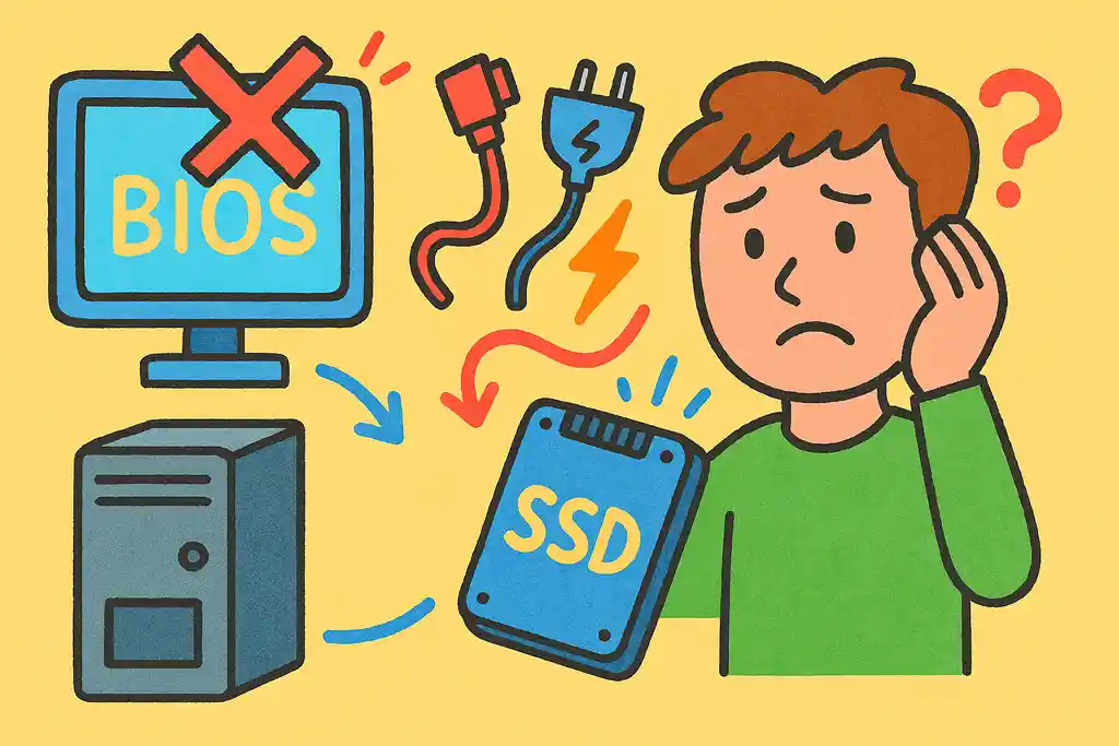 BIOSでSSDが認識しないときのチェックポイント